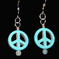 Peace sign earrings